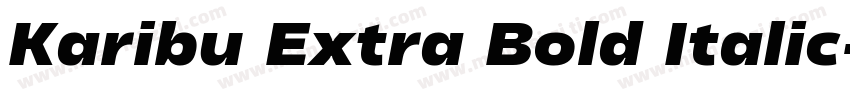 Karibu Extra Bold Italic字体转换